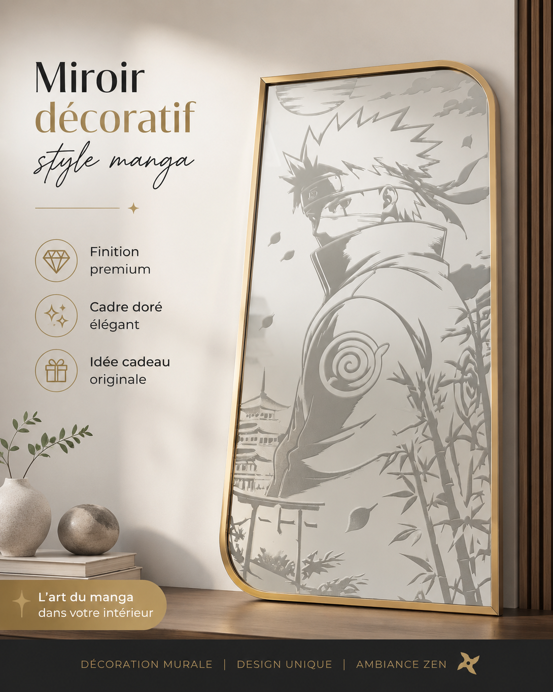 Aperçu Miroir décoratif personnalisé – Création au choix