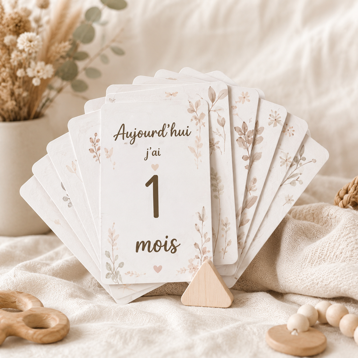 Aperçu Cartes étapes bébé « Aujourd’hui j’ai… » – 12 mois