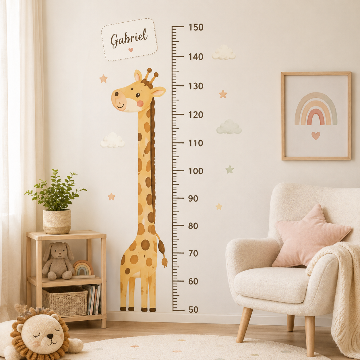 Aperçu Toise murale enfant personnalisée – Girafe