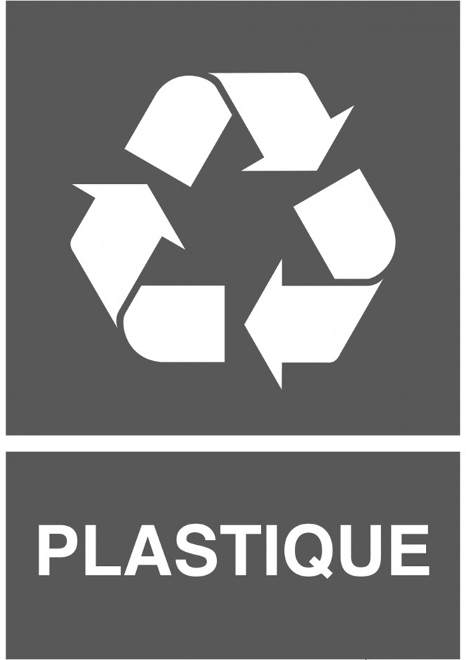 Produit personnalisé Panneau tri sélectif Plastique A4 – Sticker, PVC 3 mm ou Alu 3 mm - copie - copie