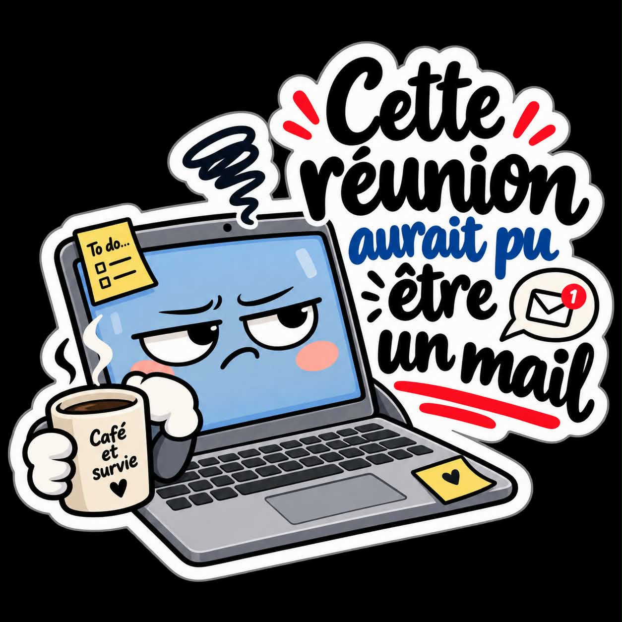 Produit personnalisé Sticker humoristique – Collection Française - Réunion