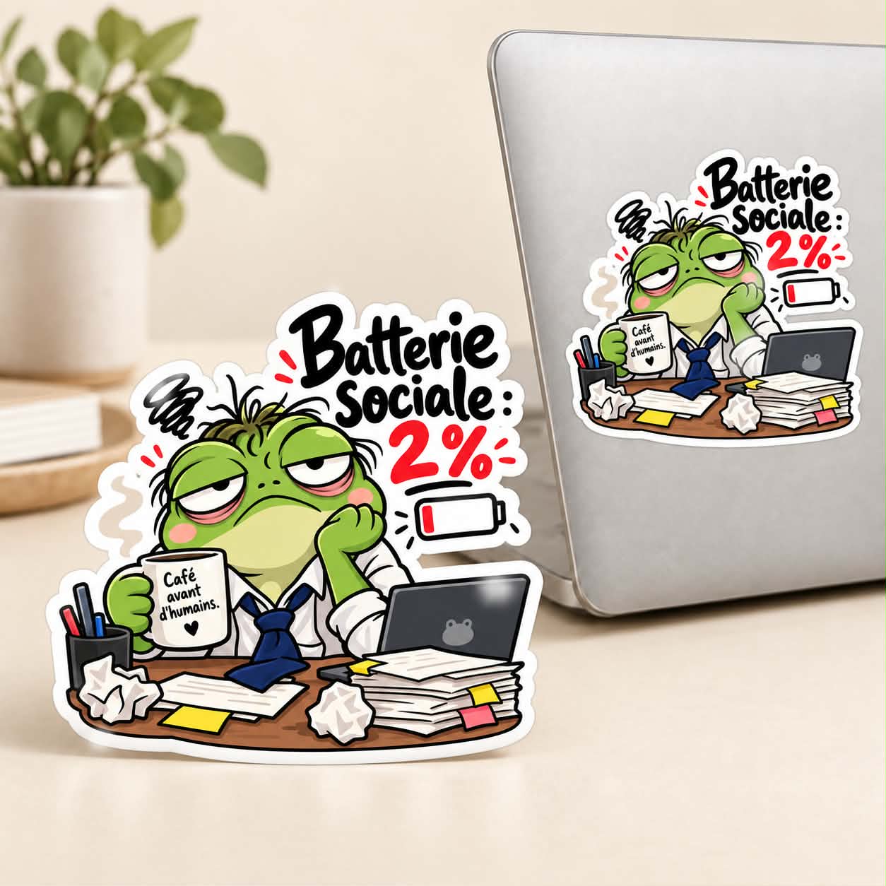 Aperçu Sticker humoristique – Collection Française - Batterie