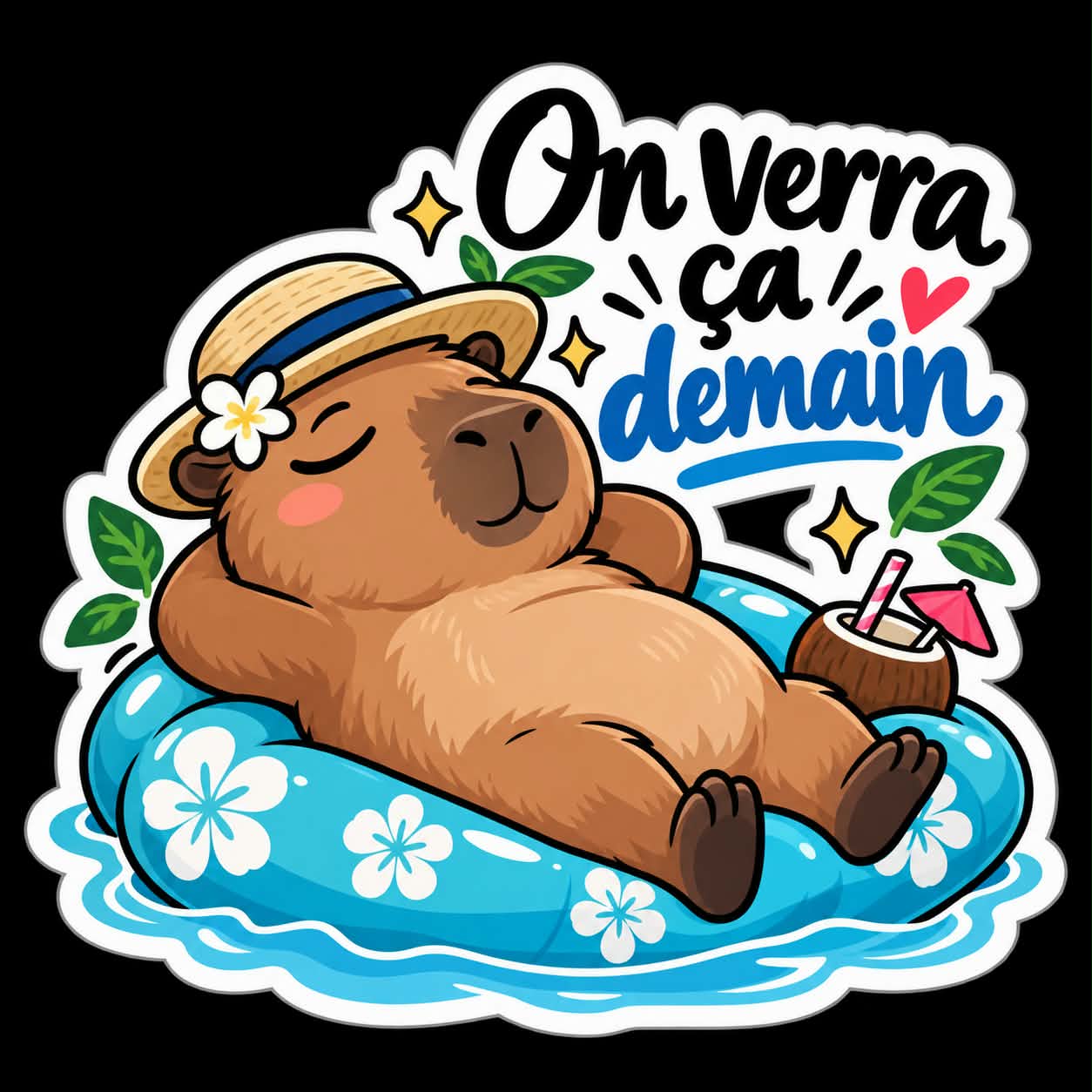 Produit personnalisé Sticker humoristique – Collection Française - On verra ça demain
