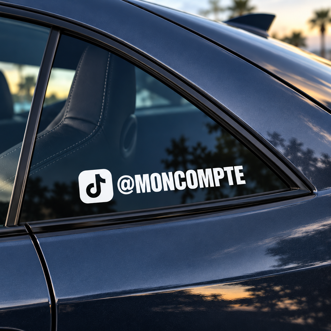 Produit personnalisé Lot 2 Stickers Réseau Social Personnalisé – Instagram, TikTok, Snapchat, Facebook… – Adhésif polymère longue durée