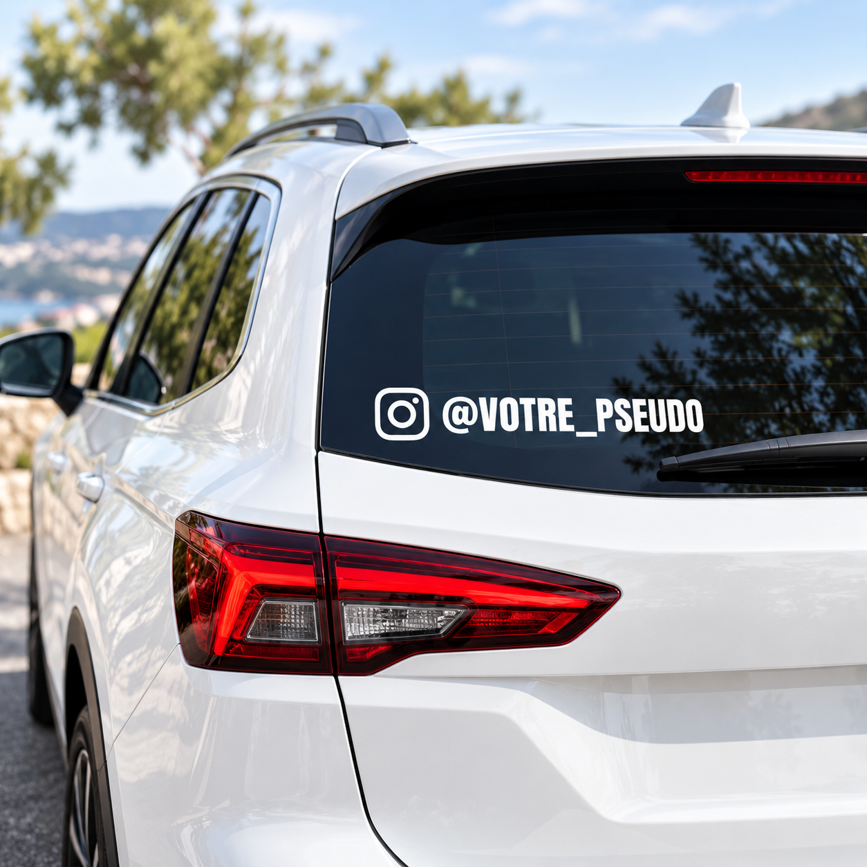 Aperçu Lot 2 Stickers Réseau Social Personnalisé – Instagram, TikTok, Snapchat, Facebook… – Adhésif polymère longue durée