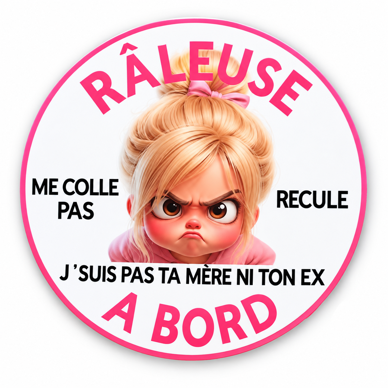 Aperçu Sticker voiture « Râleuse à bord »